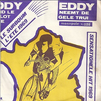 foto van Eddy neemt de gele trui van Eddy Merckx